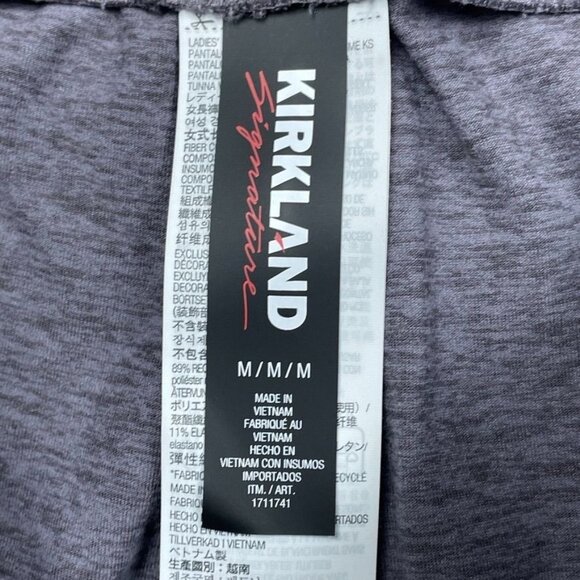 Kirkland Signature Womens Drawstring Pants Heather Gray M d0107 - Picture 5 of 9
